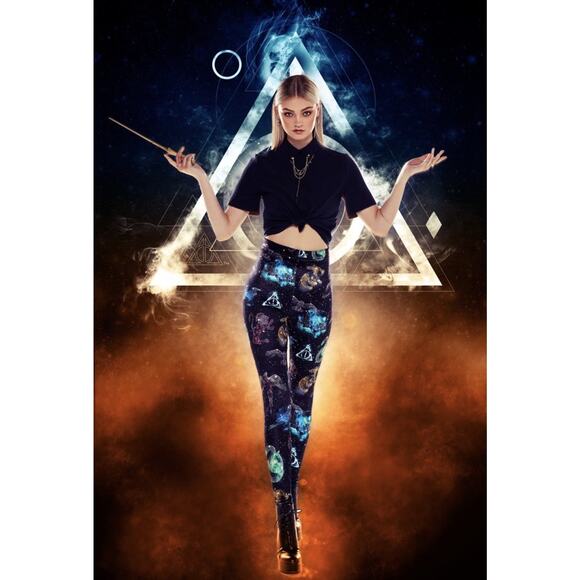 Blackmilk Pants - Black Milk Star Wars Hogwarts Life Velour Leggings Novelty Disney Womens Medium